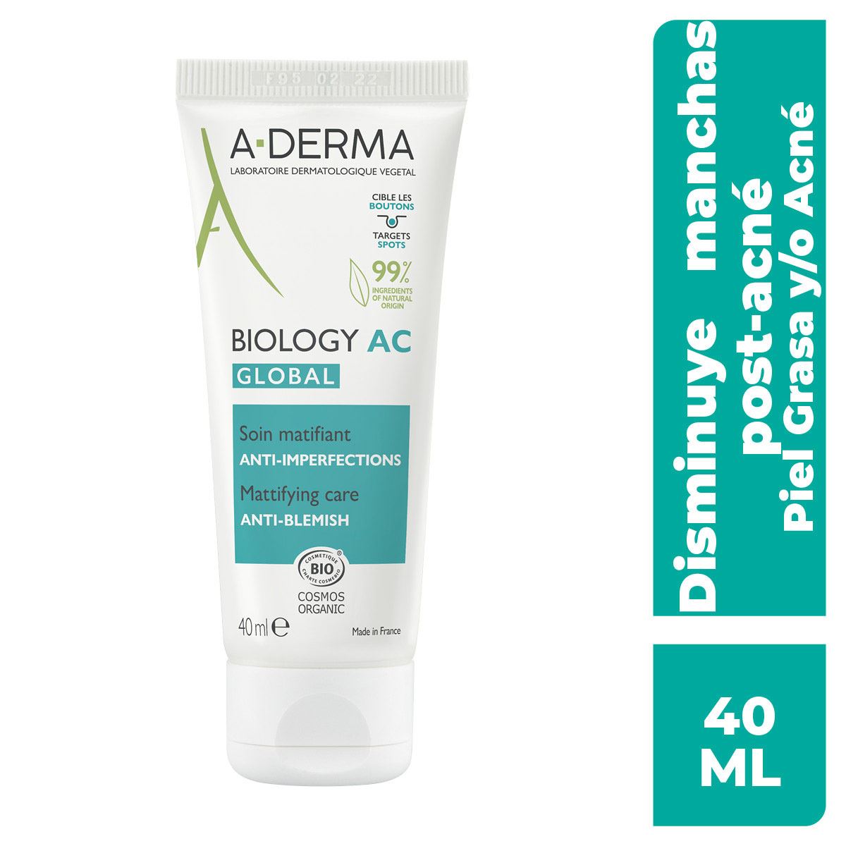 A Derma Biology Ac Global Crema Facial Piel Acneica Ml