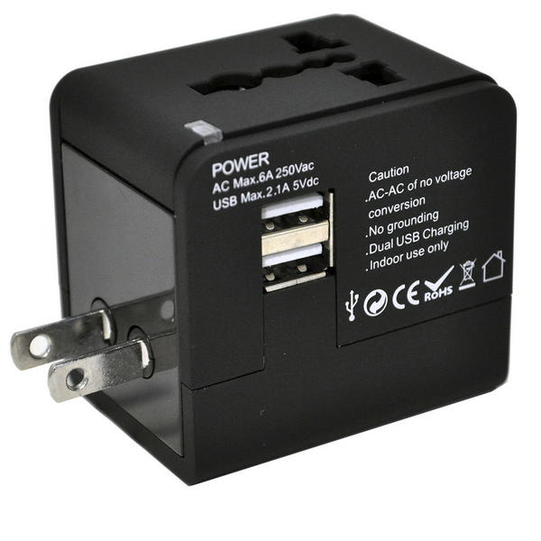 Adaptador De Corriente Universal Con Puertos Usb Europeo Master Mp Uni