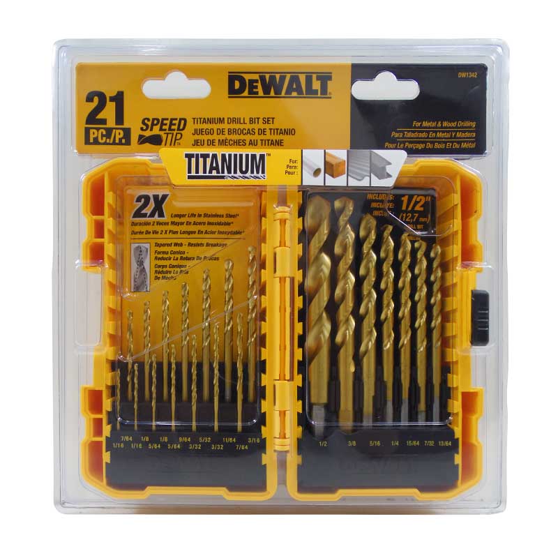 Juego De Brocas Titanio Para Madera Pzs Dw Dewalt