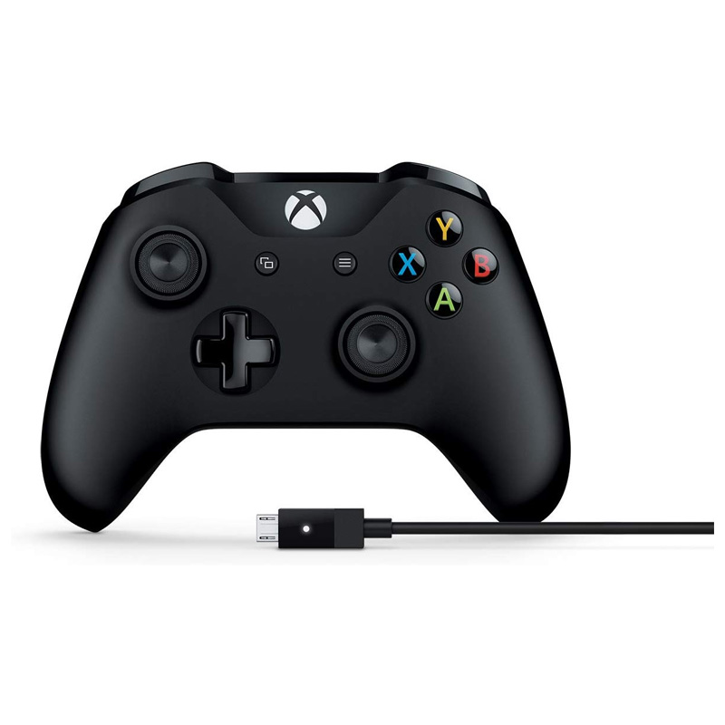 Control Xbox One Pc Inalambrico Negro Con Cable N