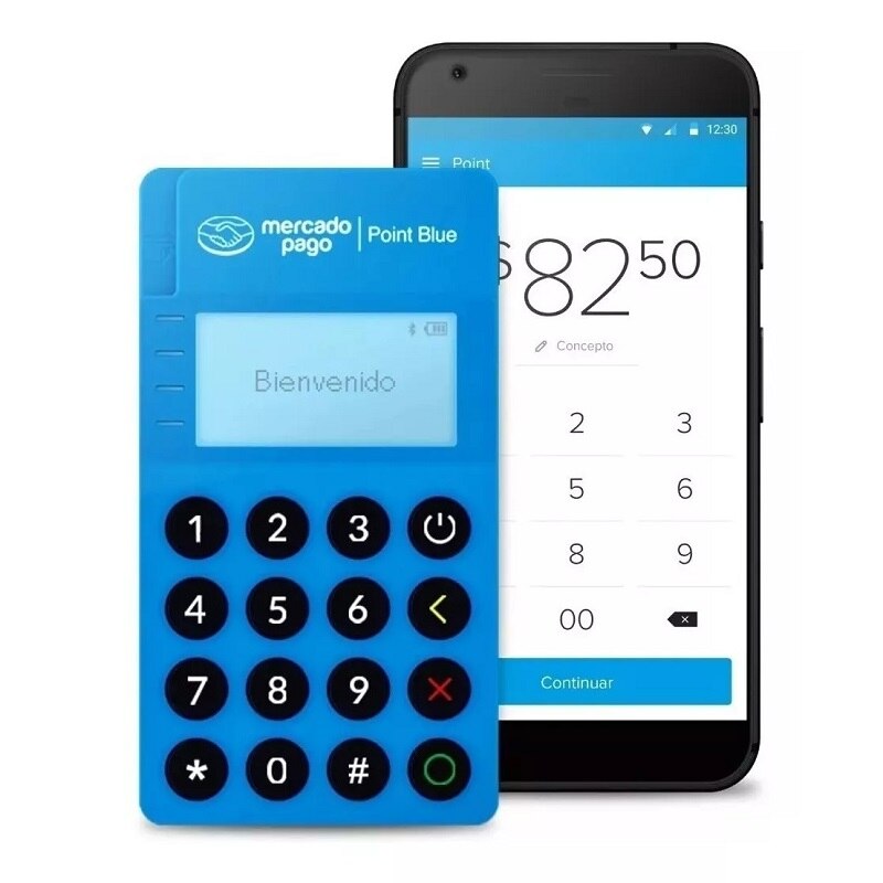 Lector De Tarjetas Mercado Pago Point Blue Bluetooth La Serie Mas Nueva