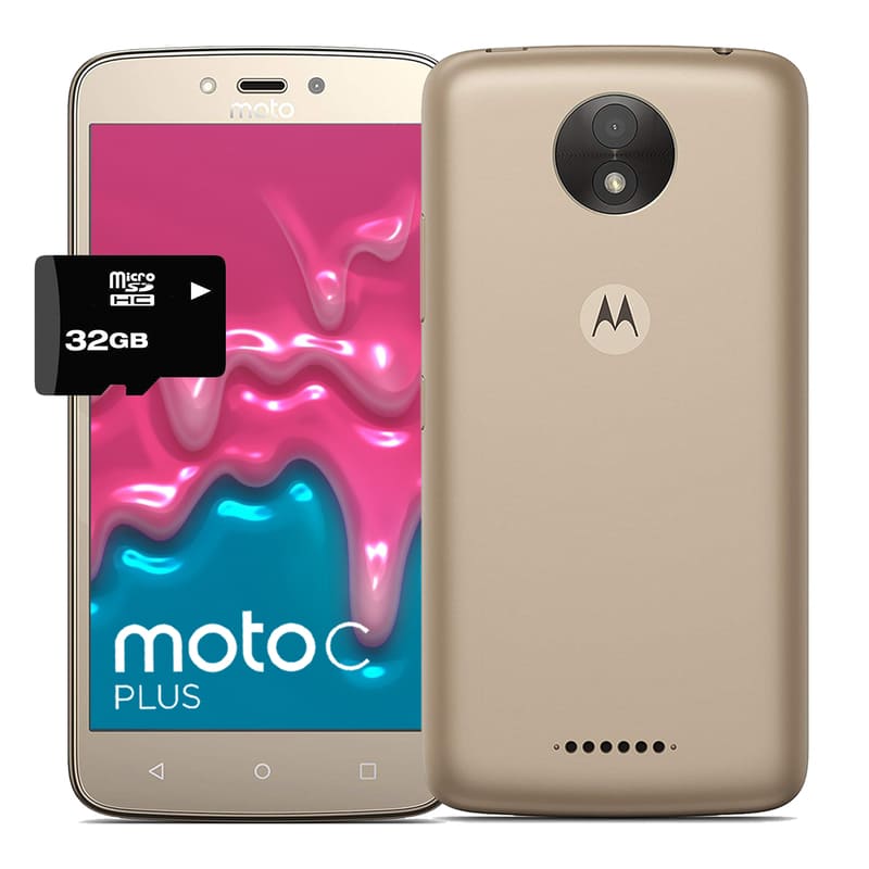 Celular Motorola Moto C Plus 16GB Desbloqueado Dorado Microsd 32gb