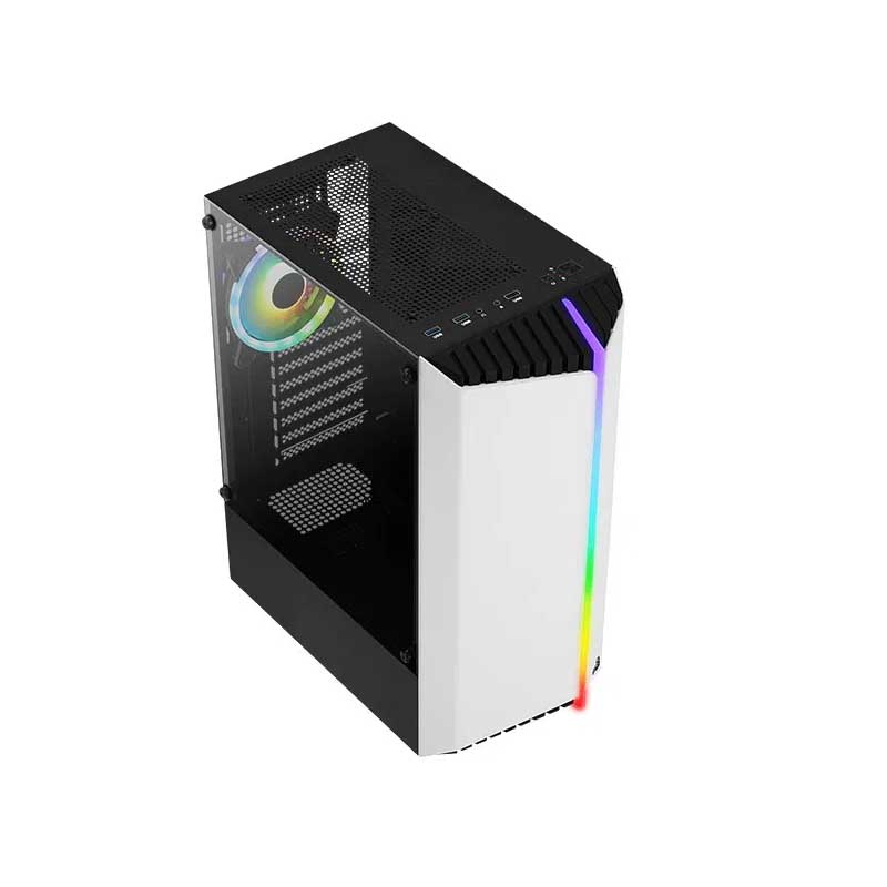 GABINETE AEROCOOL BIONIC BLANCO RGB ATX S FUENTE BIONIC G WT V2