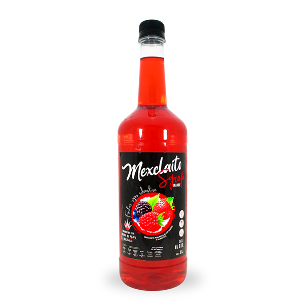 Mexclaito Premium Jarabe Syrop Sabor Frutos Rojos Litro