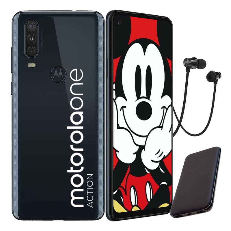 Celular Motorola One Action Gb Azul Desbloqueado Power Bank