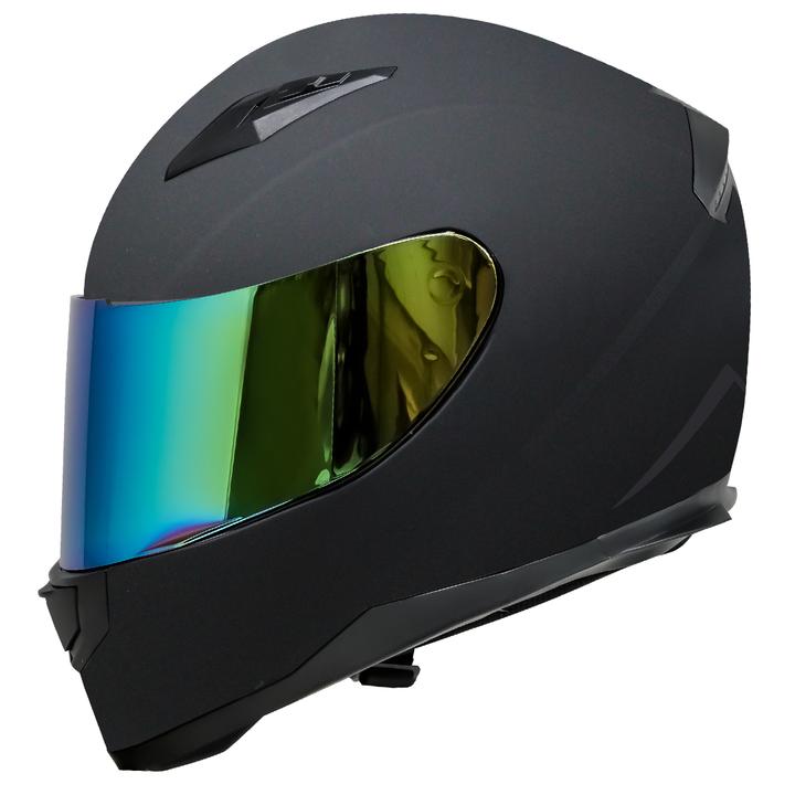 Casco Kov Novak Negro Mate Solid Integral Para Moto Certificado