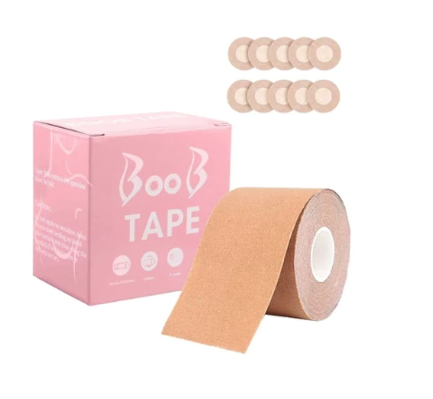 Boob Tape Cubre Pezones Color Nude Cinta Adhesiva Levanta Busto