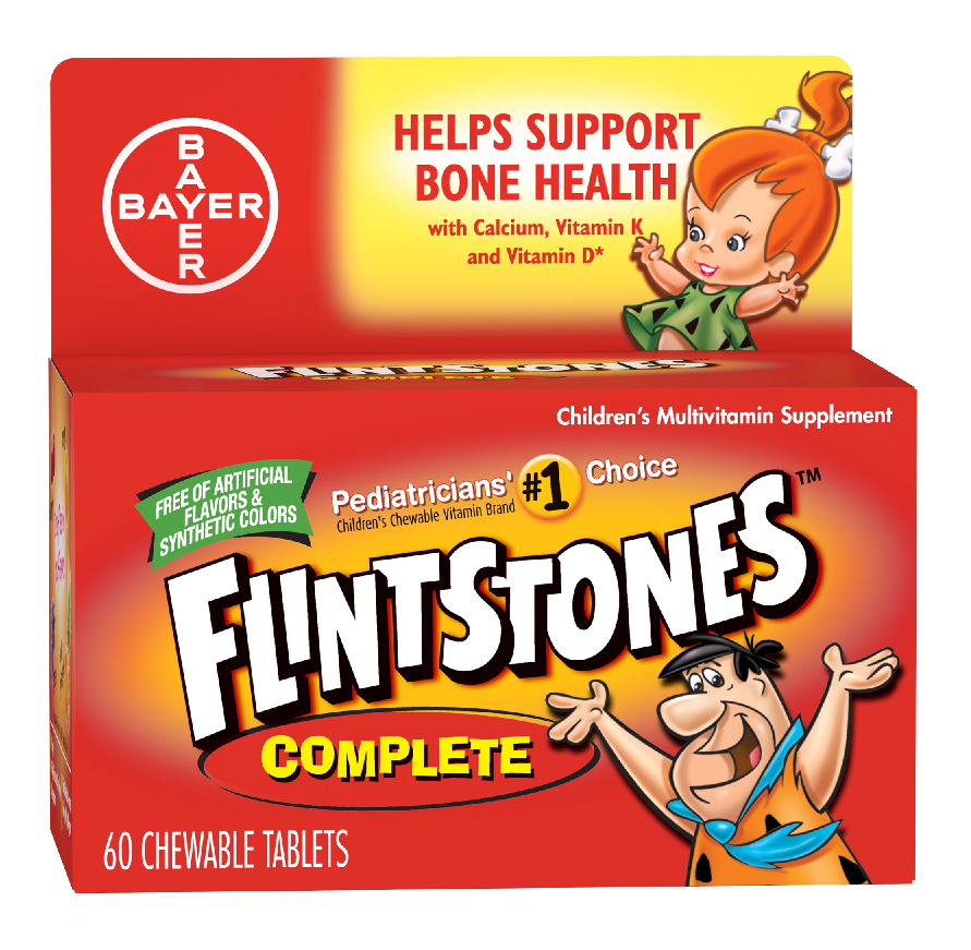 Flintstones Complete Multivitaminas para niños 60 pastillas masticables