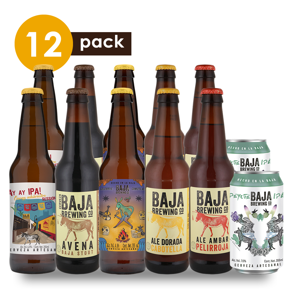 Cerveza Artesanal Baja Brewing Cervexxa Beerpack 12