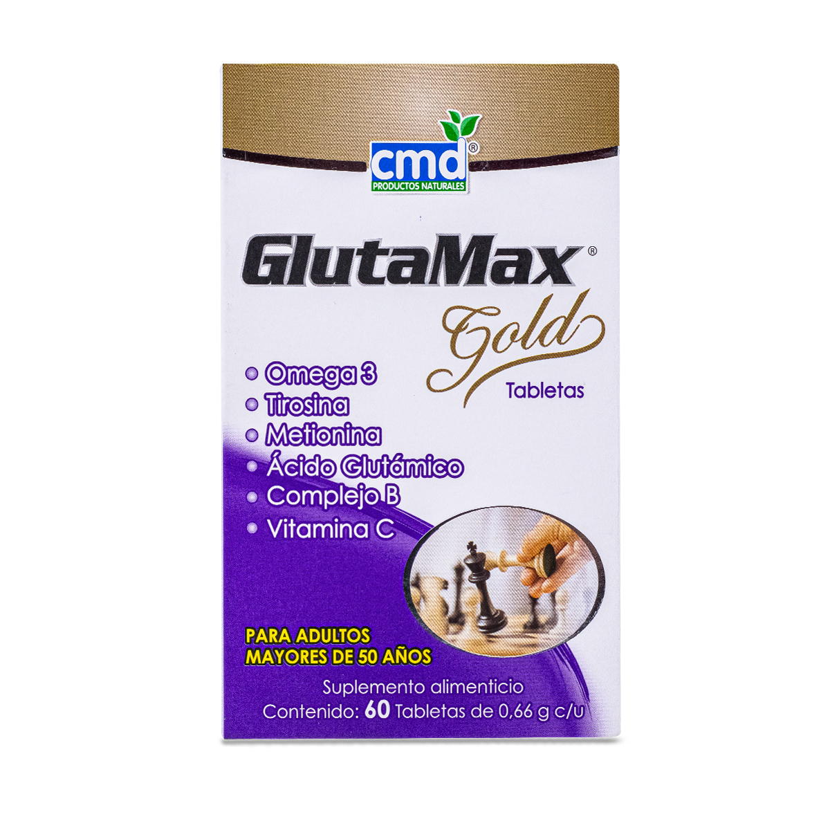 Glutamax Gold 60 Tabs 66G C U Omega 3 Tirosina Metionina Acido