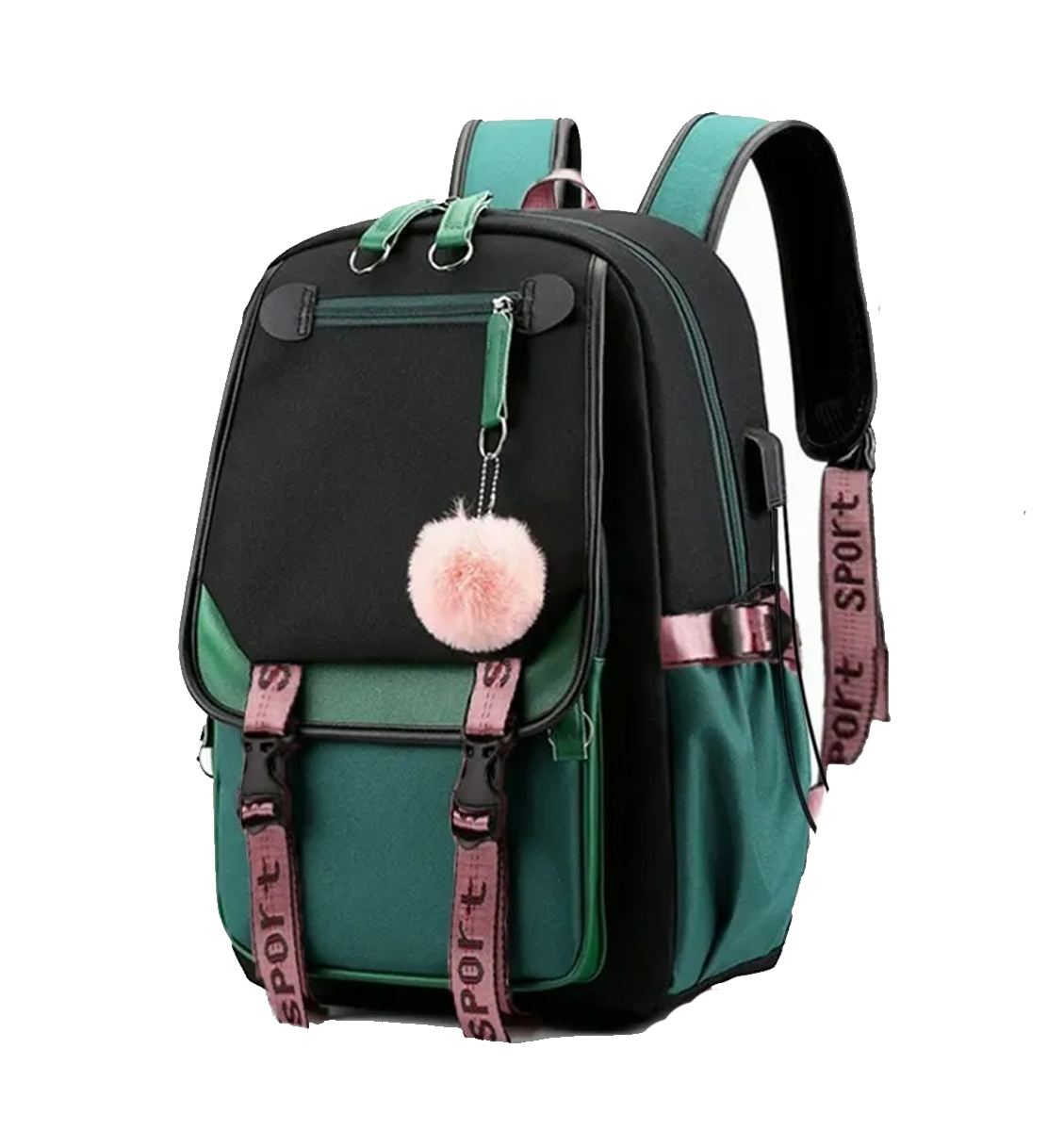 Mochila Mujer Escolar Antirrobo Bolsa Casual Para Laptop Verde