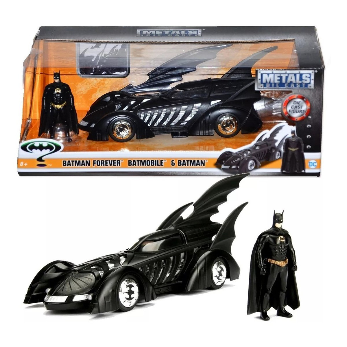 Batimovil Batman Forever Con Figura De Batman Jada Toys Escala Dc