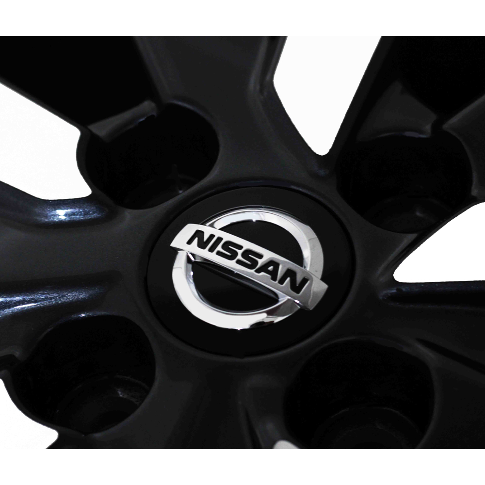 Tapon Negro Centro De Rin Aluminio Original Nissan 4pzs