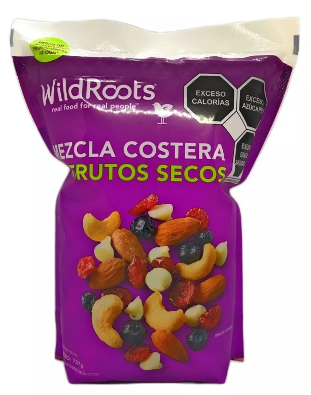 Mezcla Costera De Frutos Secos Nuez Y Mora Wild Roots Gr