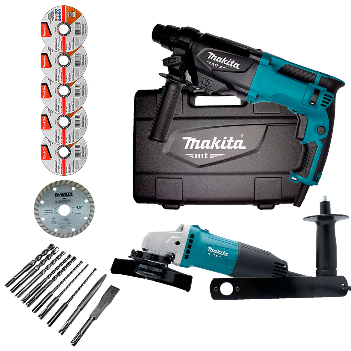 Kit De Rotomartillo Sds Plus M B Y Miniesmeriladora M B Makita