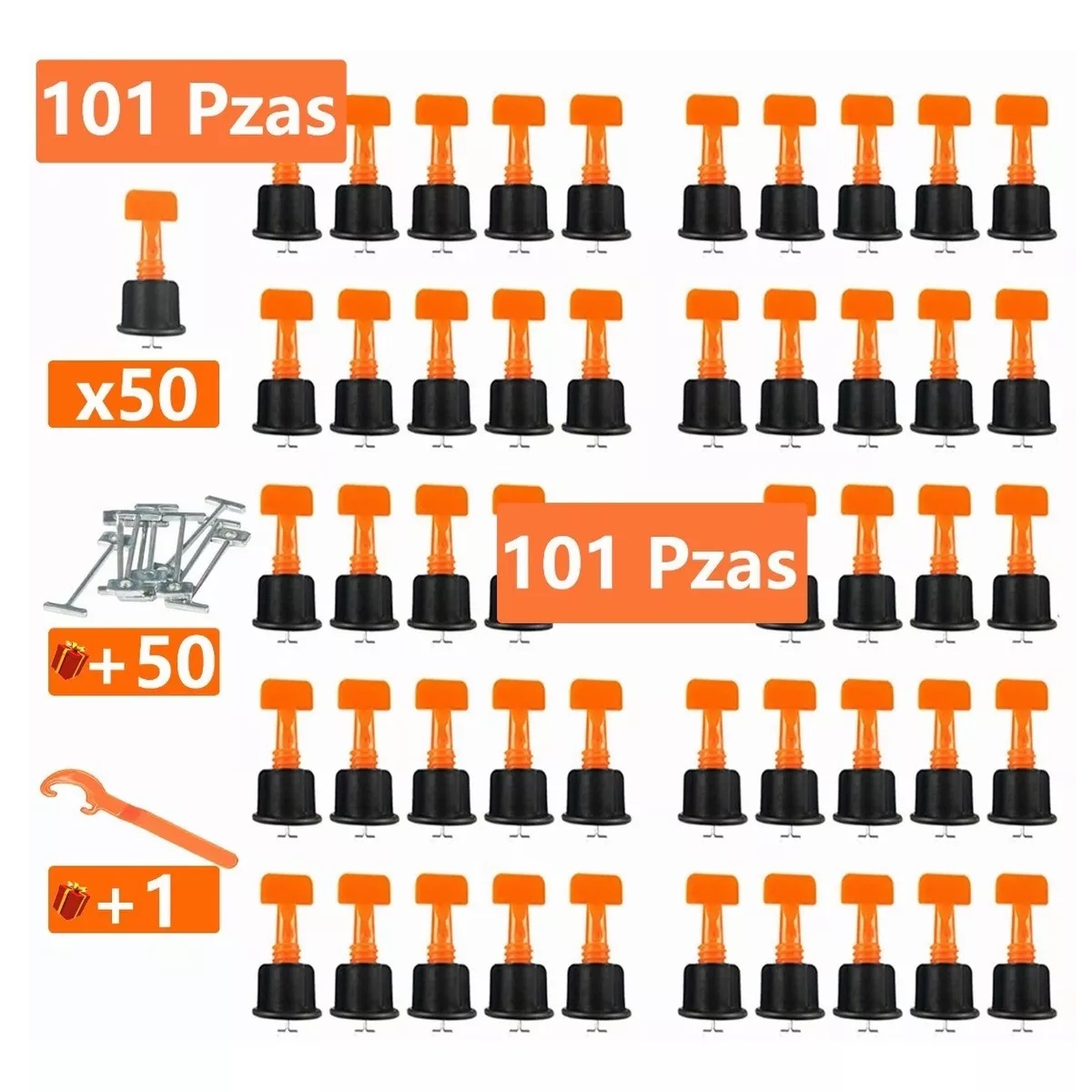 Kit De Sistema De Niveladores De Azulejo Reutilizable Pzas