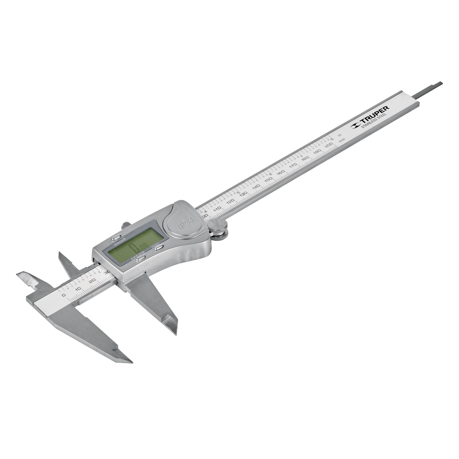 CALIBRADOR VERNIER DIGITAL 6 ACERO INOX STD Y MM TRUPER 14388