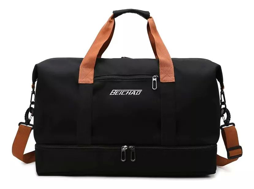 Maleta Deportiva Bolsa Gym Viaje Mochila Fitness Bag Color Negro