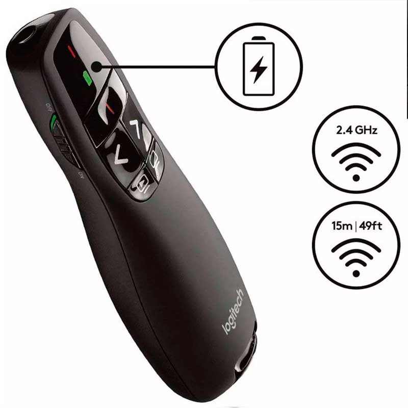 Presentador Apuntador Inalambrico Laser Logitech R Diapositivas