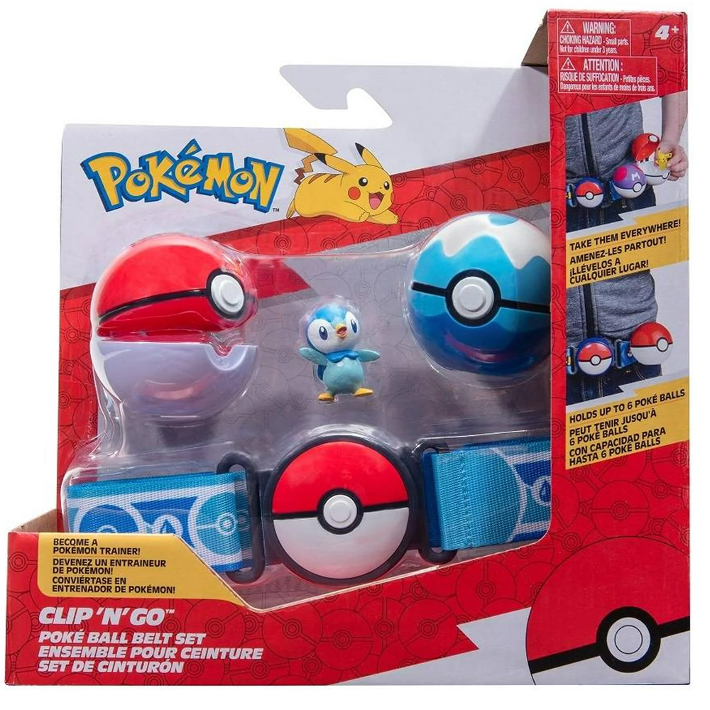 Pokemon Clip N Go Piplup Set Cinturon Pokeball