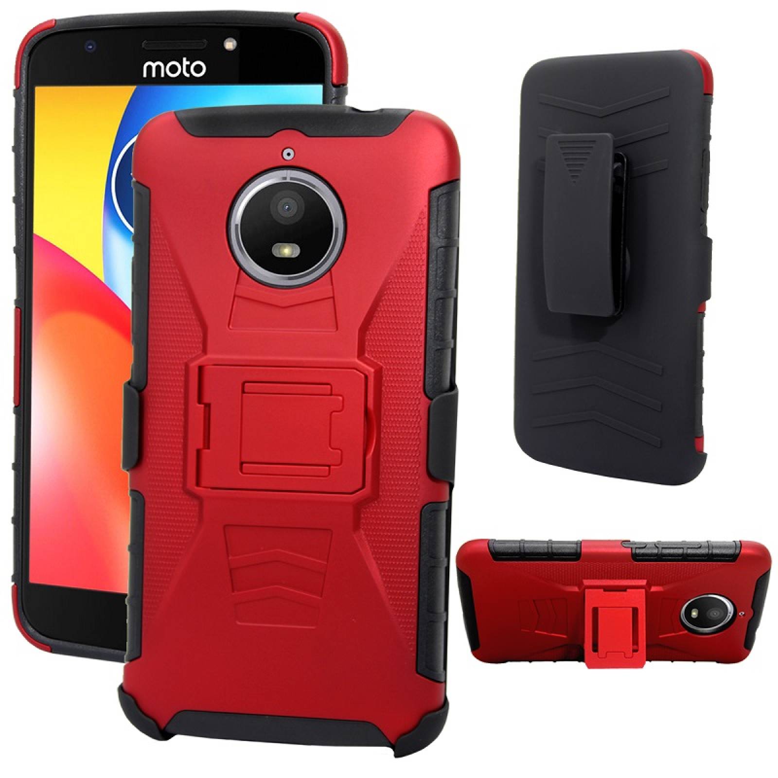 Funda Clip En Moto E Plus Xt Protector Case Uso Rudo Iron Bear