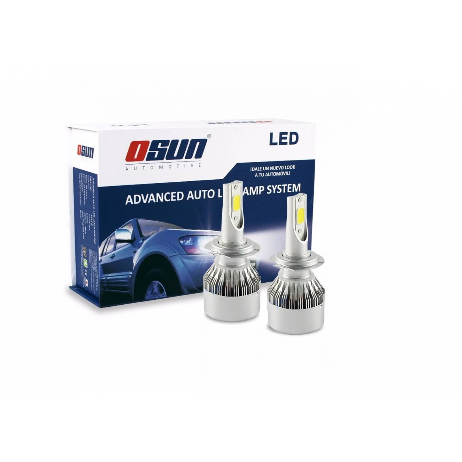 Kit Focos Led Osun C6 9005 H7 H1 H3 Tipo Xenon Faros Auto