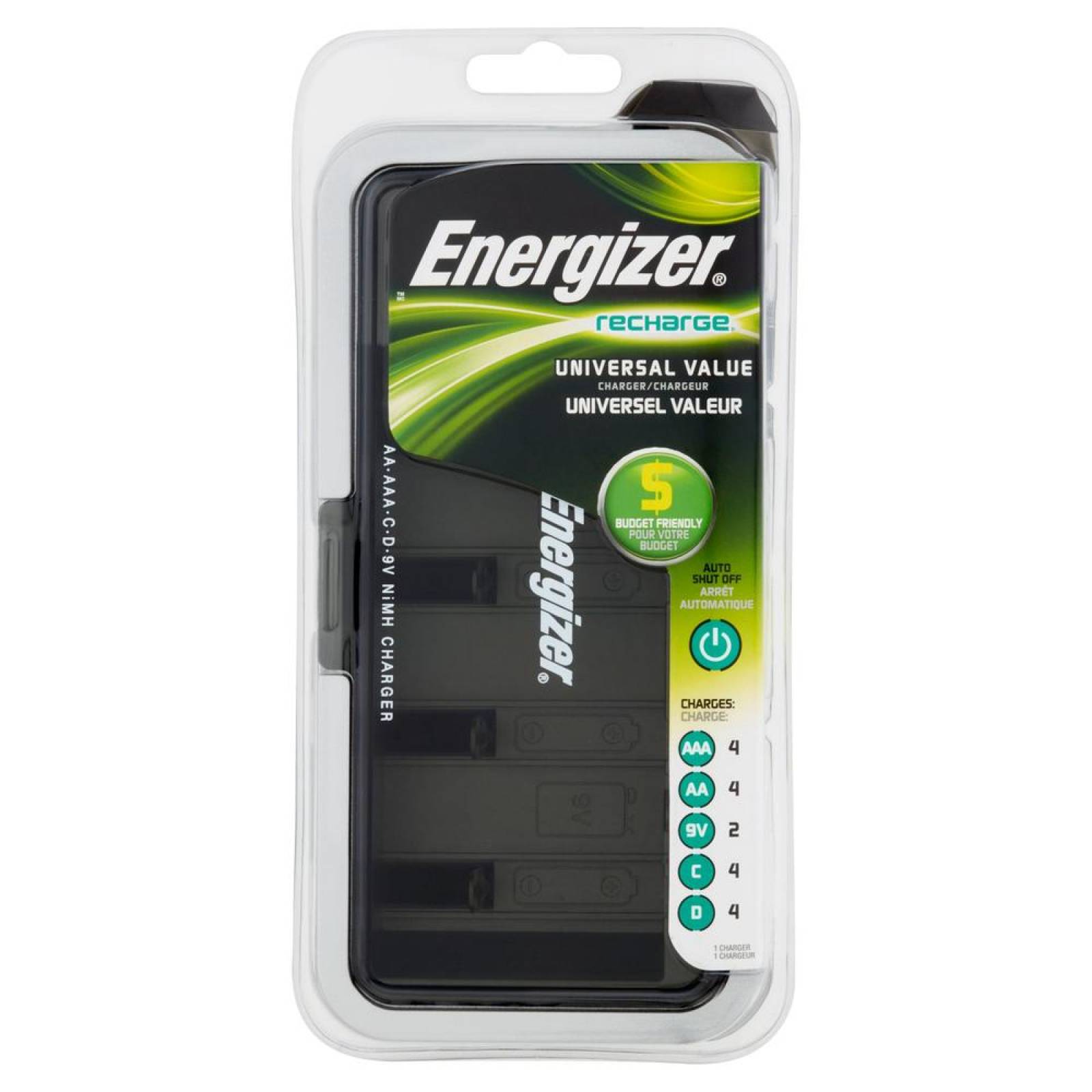 Cargador Energizer Universal De Pilas Aa Aaa C D V