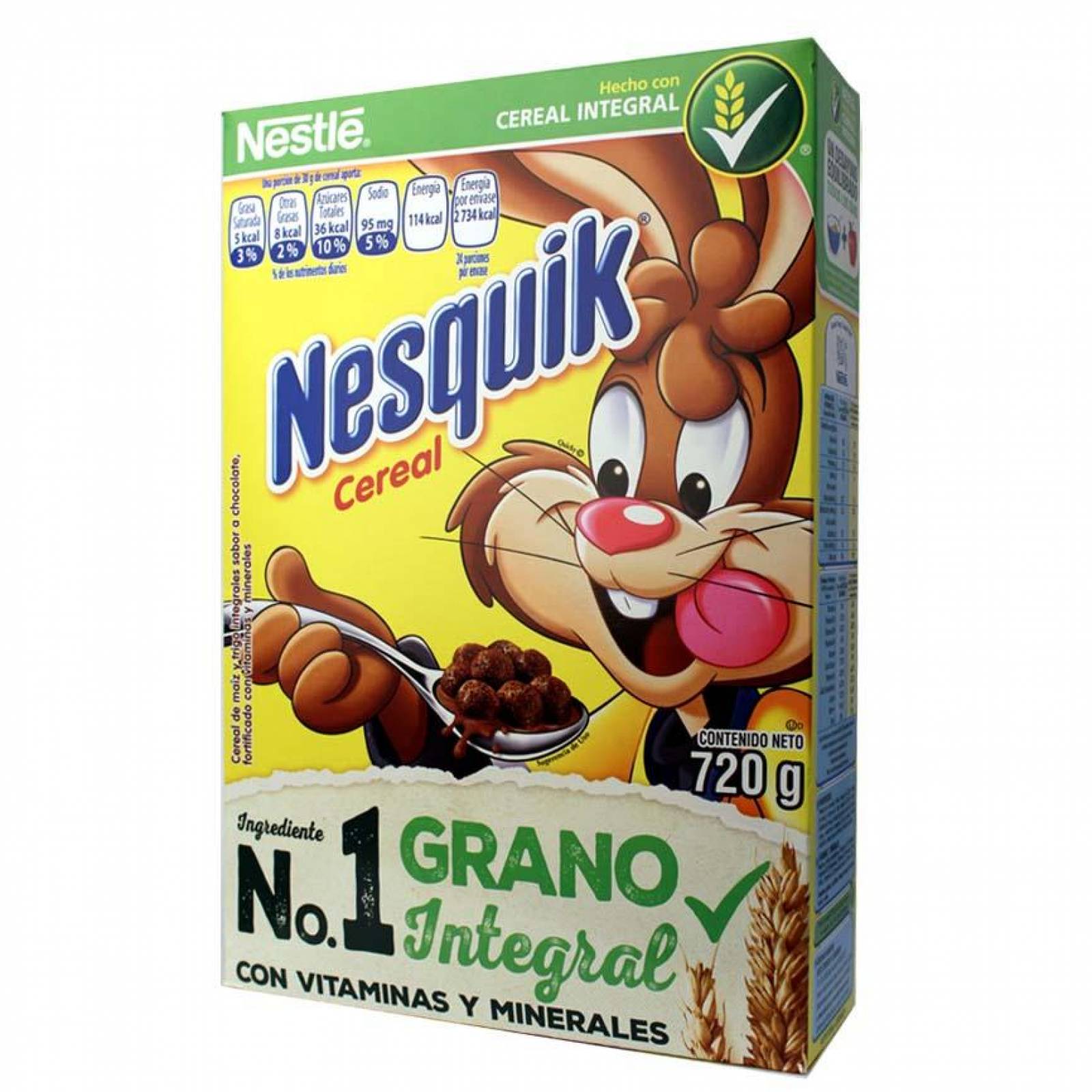 Nestlé cereal Nesquik Grano Entero caja 720g