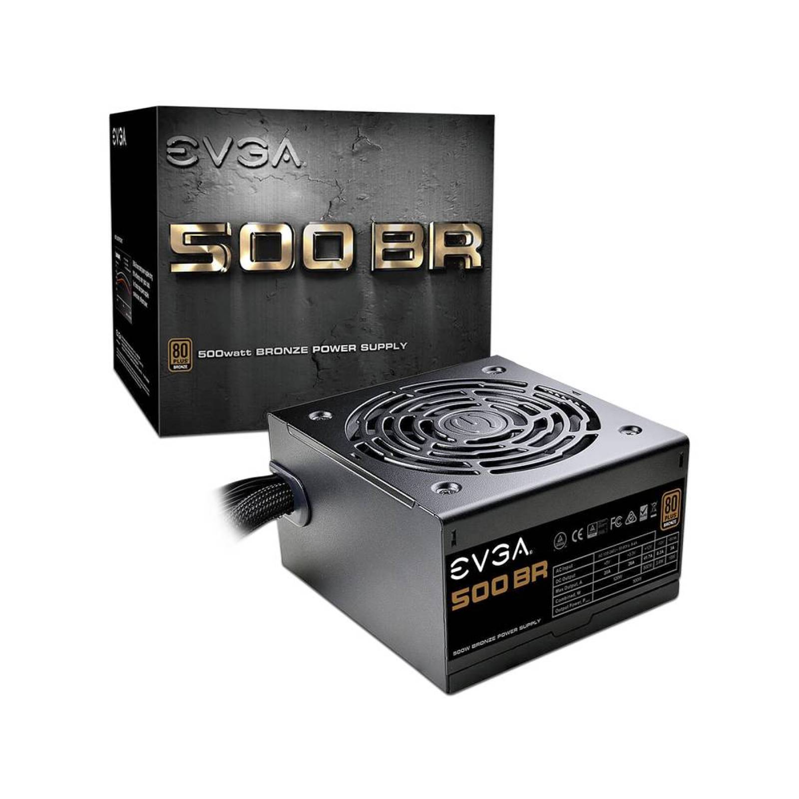 Fuente De Poder EVGA 500 BR De 500W ATX 80 PLUS BRONZE