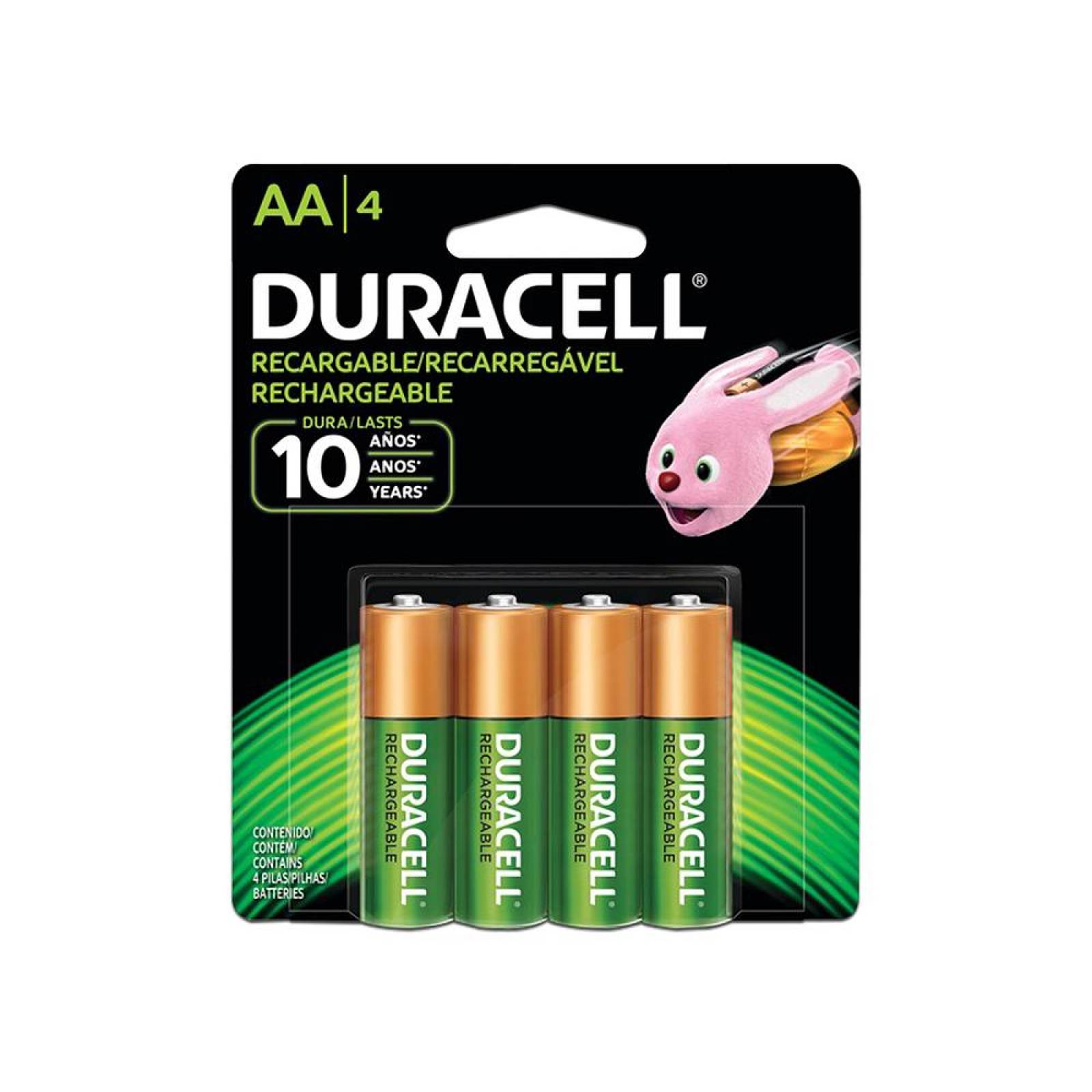 Paquete De 4 Pilas DURACELL Recargables AA