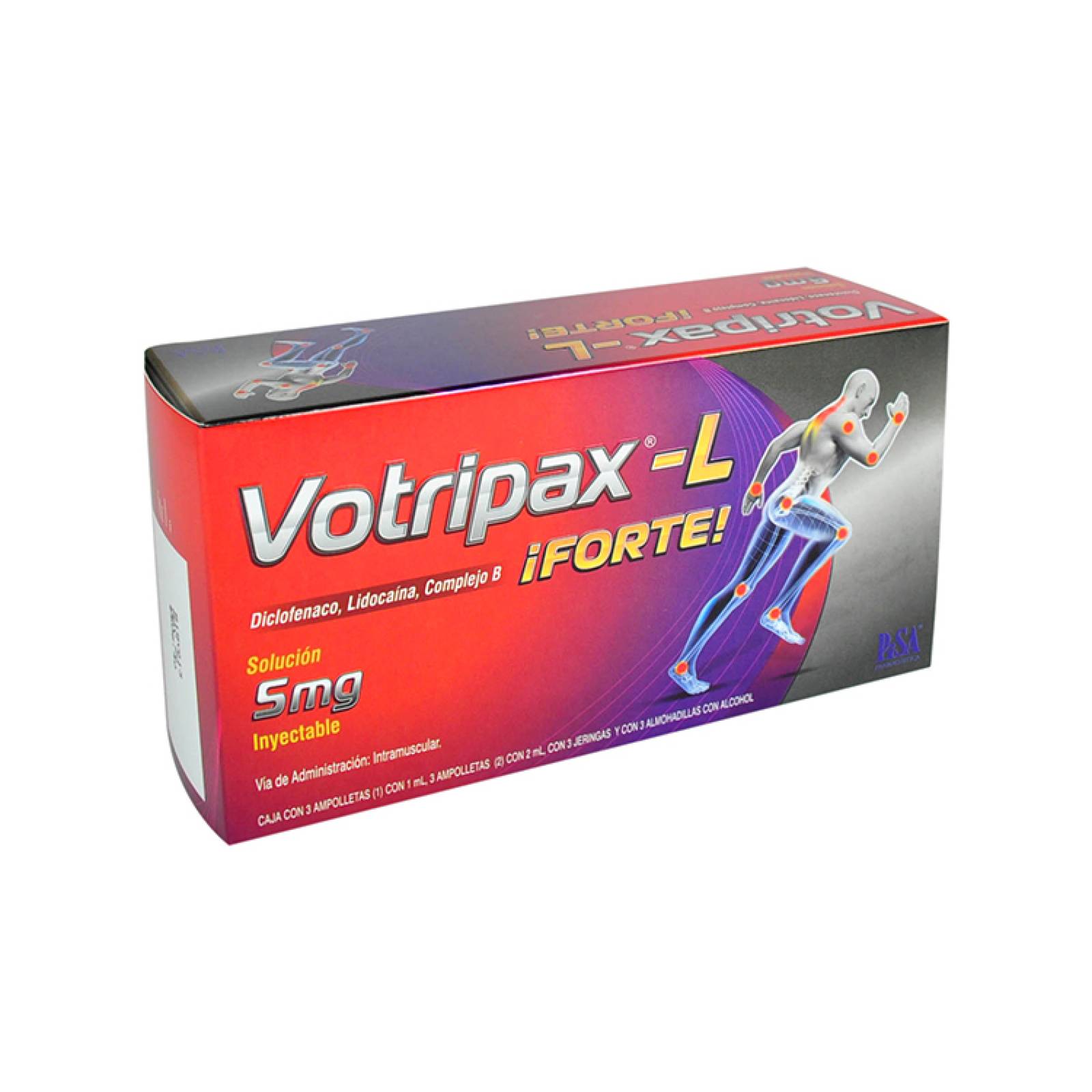 Votripax L Forte 1 Caja 5 Mg 3amp 3jga 3 Ml