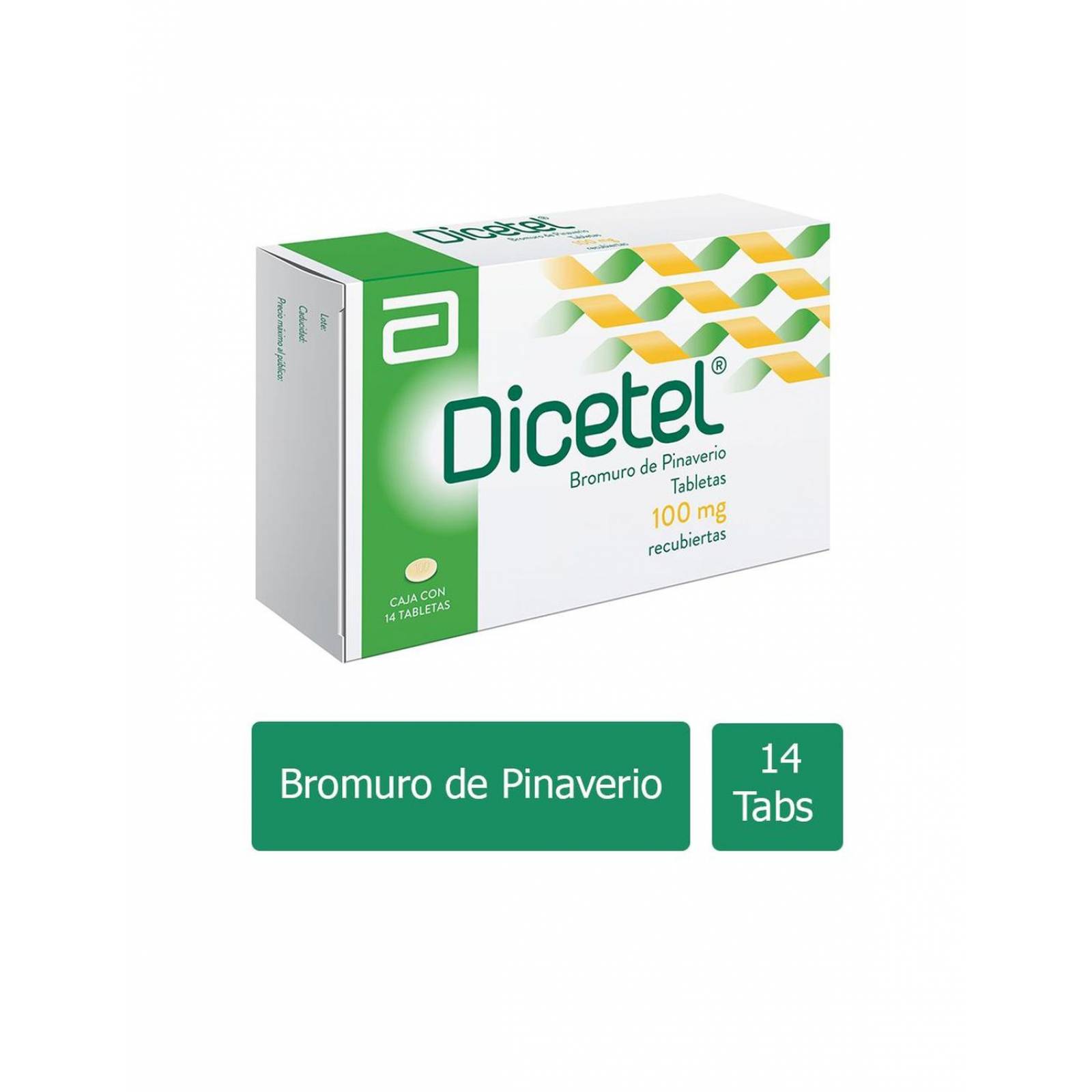 FRM Dicetel 100 Mg Caja Con 14 Tabletas Recubiertas