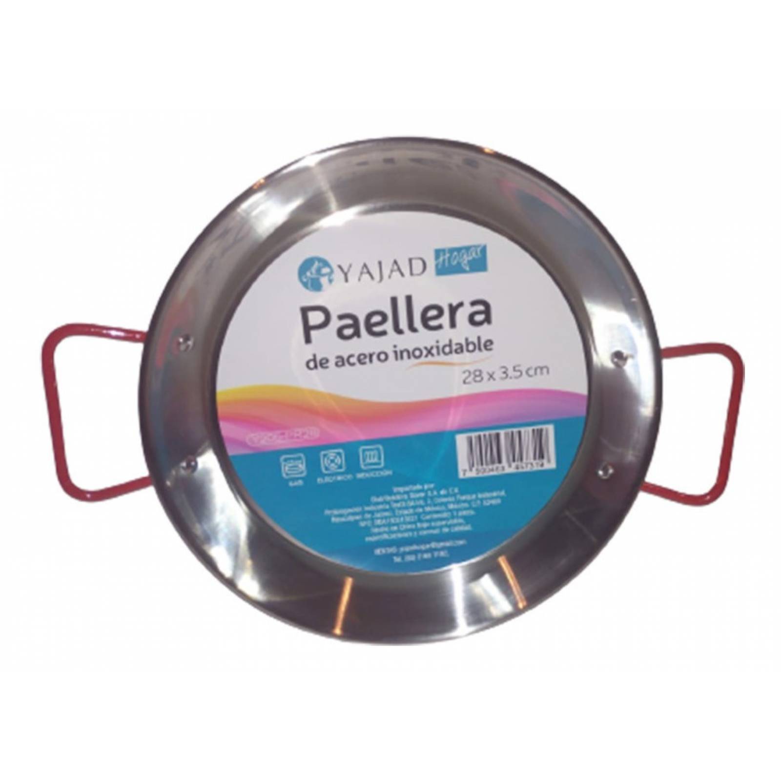 Paellera De Acero Inoxidable 28 Cm Y205 Pr28 Yajad Hogar