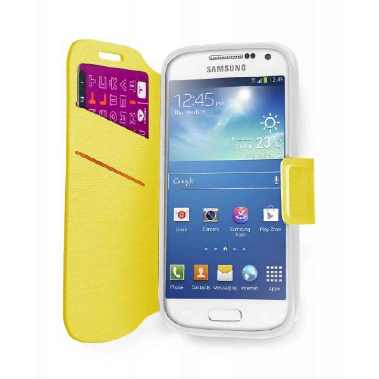 Funda Melkco Kooso Funda De Poliuretano Samsung Galaxy Amarillo