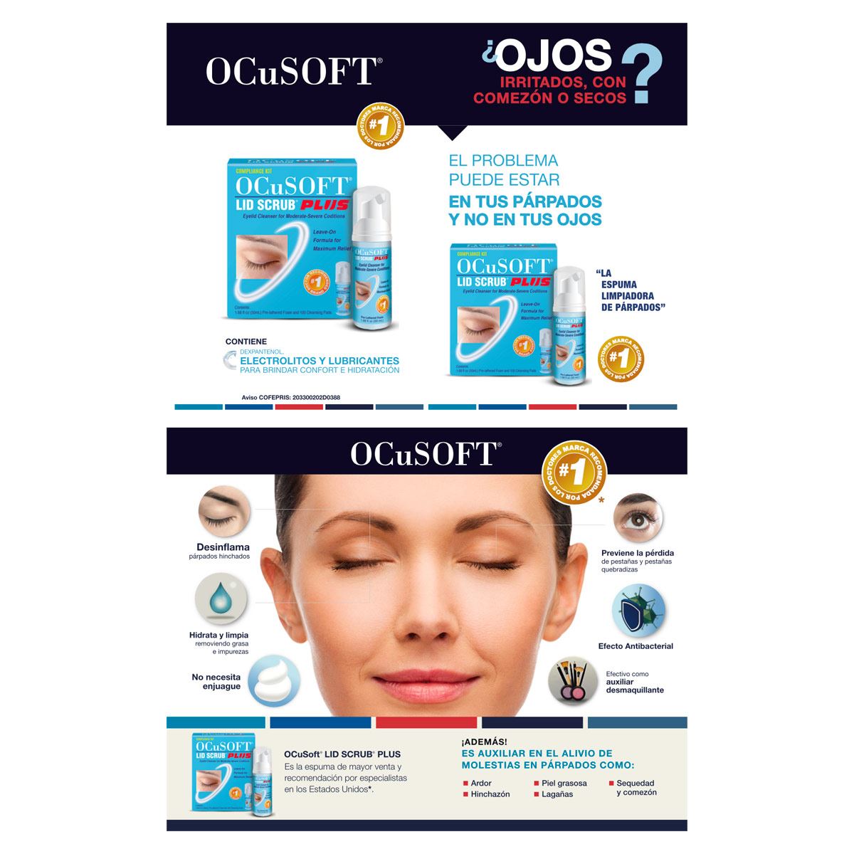 OCuSOFT® Espuma Limpiadora para Párpados