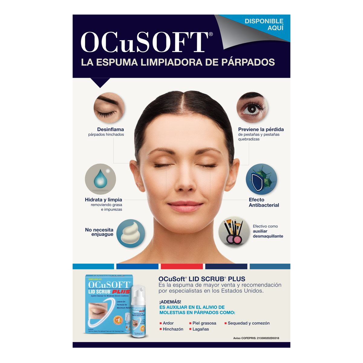 OCuSOFT® Espuma Limpiadora para Párpados