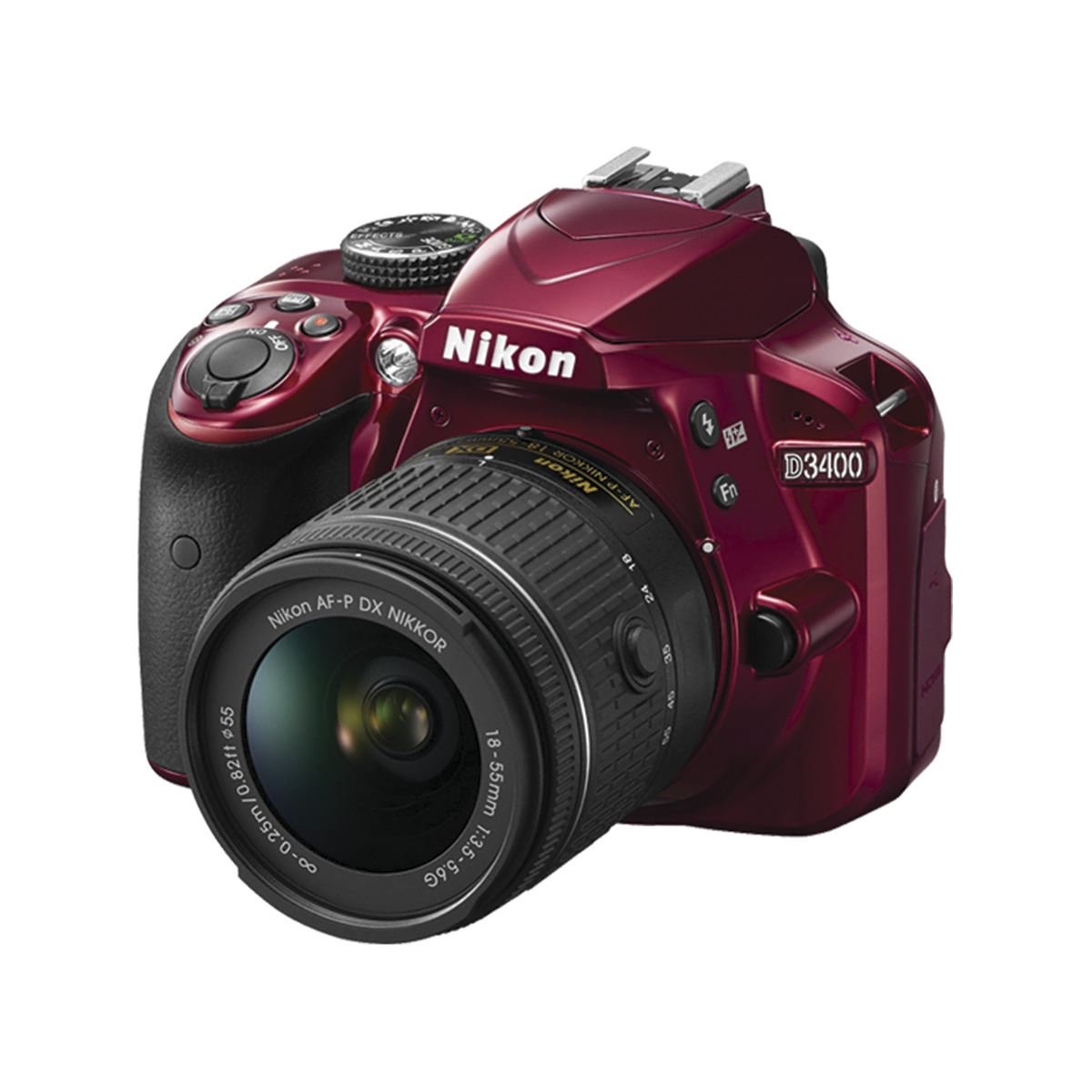 Cámara Nikon D3400 18-55 VR Roja