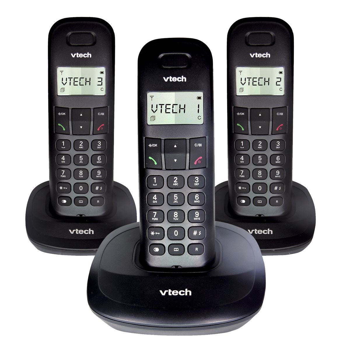 Teléfono Casa Vtech Negro VT600-3