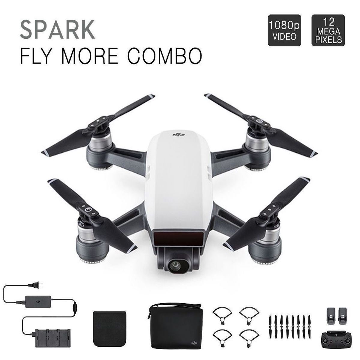 Combo Mini Drone DJI Spark Blanco