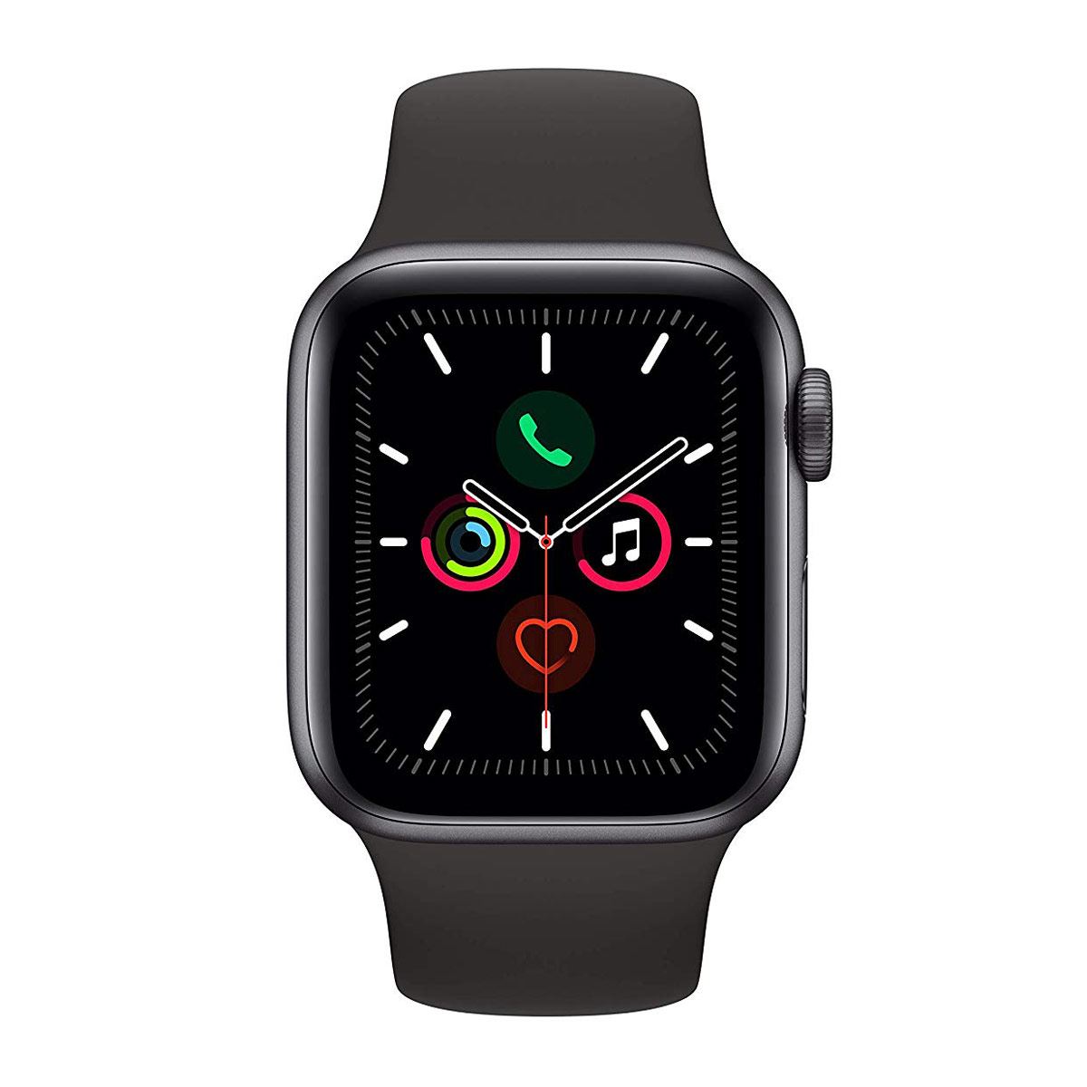 Apple Watch S5 40 Mm Gris Espacial Con Correa Negra
