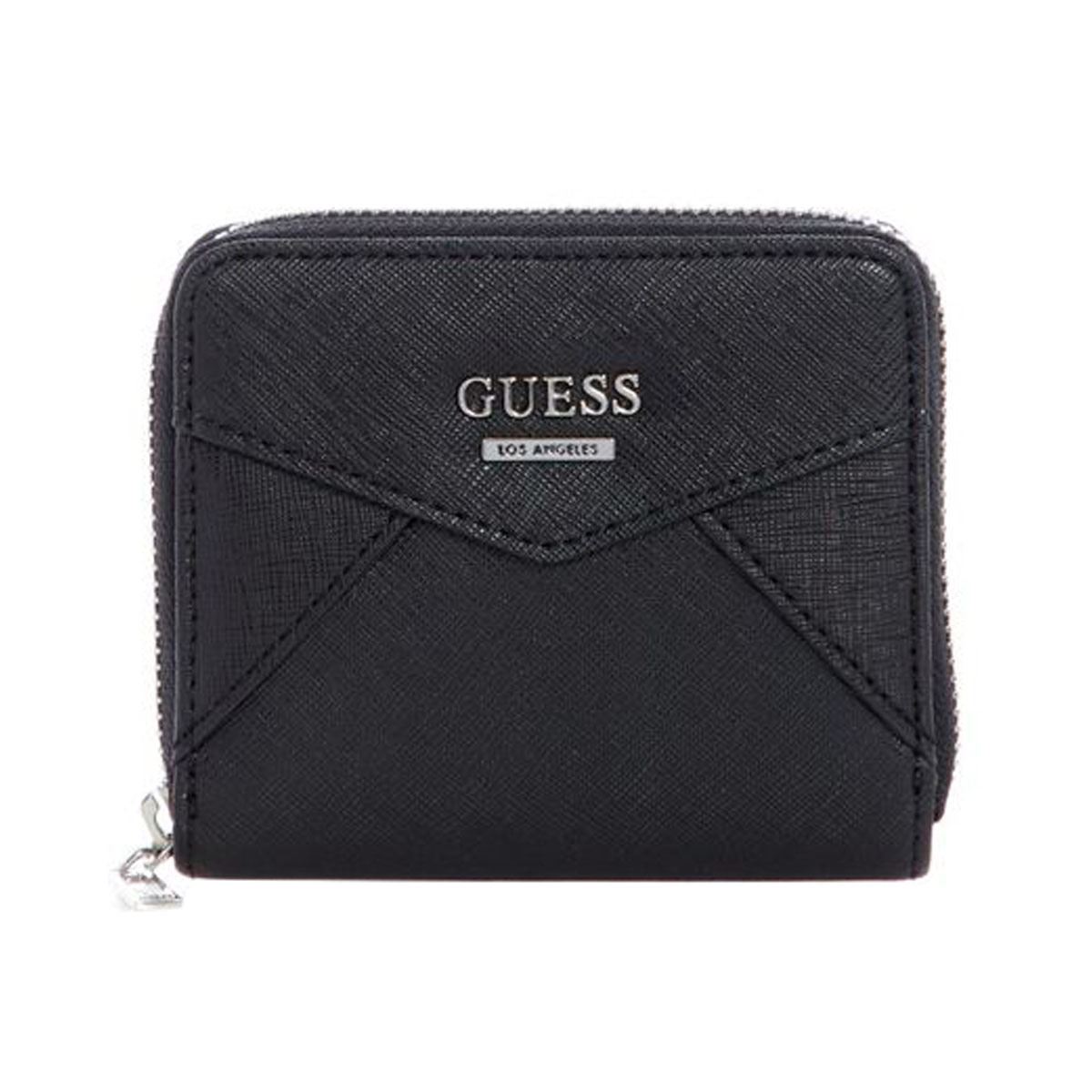 Cartera Zip Around Guess Factory negro pequeña SF765355-BLA