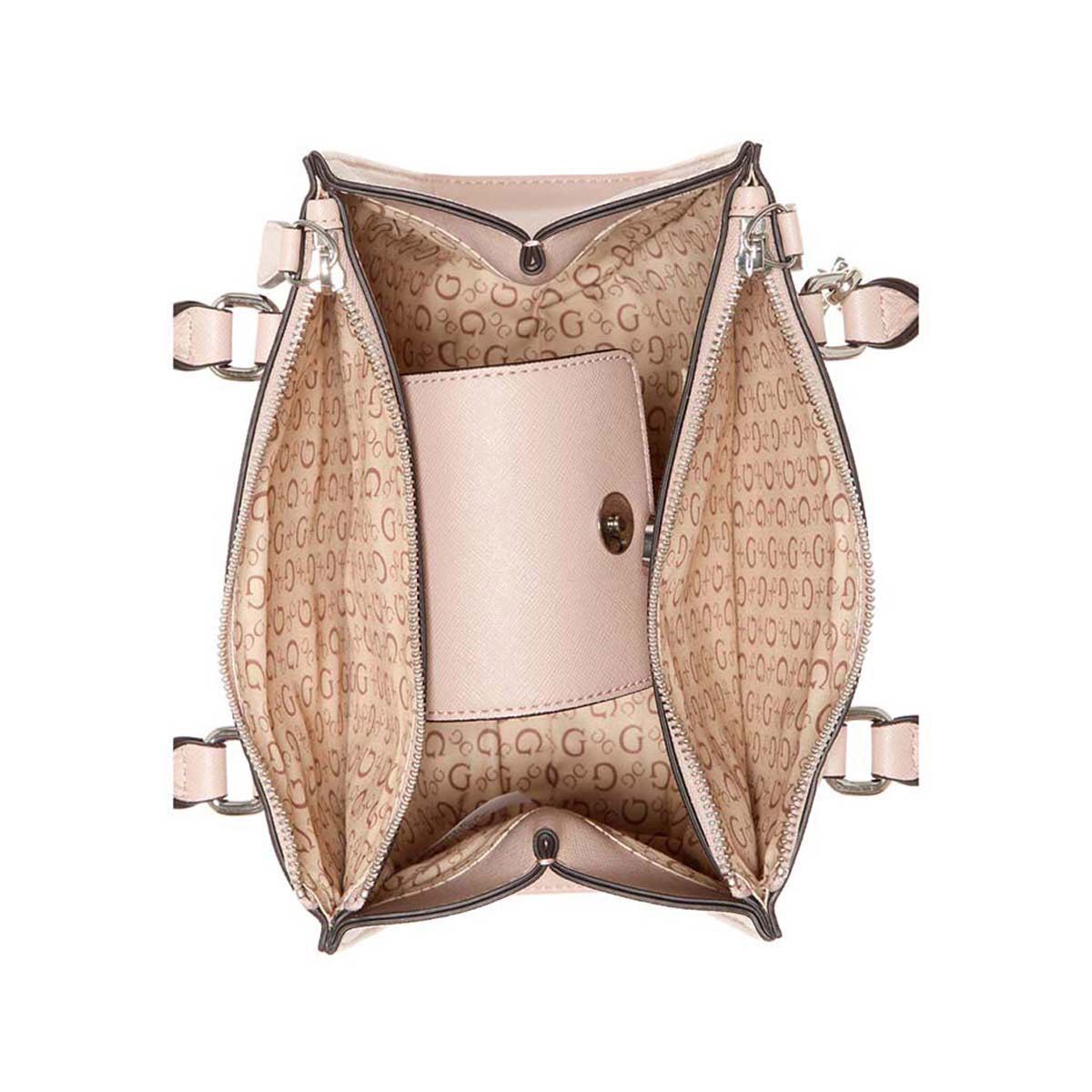 Bolsa Guess Satchel Rosa Claro