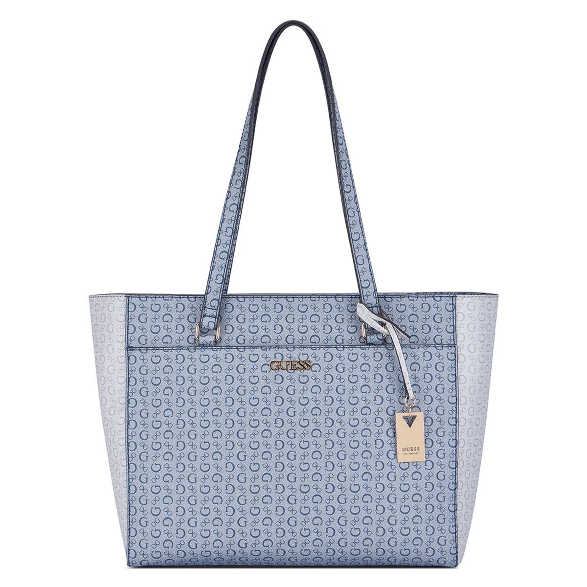 Bolsa Guess Factory Estilo Tote En Color Azul Logo Modelo Ag885125-Bmt