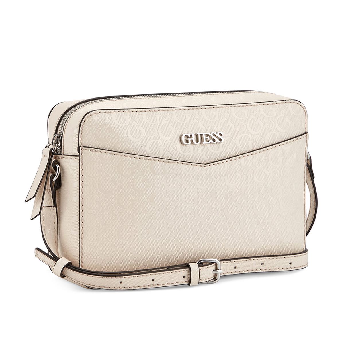 Bolsa Guess Factory Estilo Crossbody En Color Beige Claro Modelo Sa872979-Lin