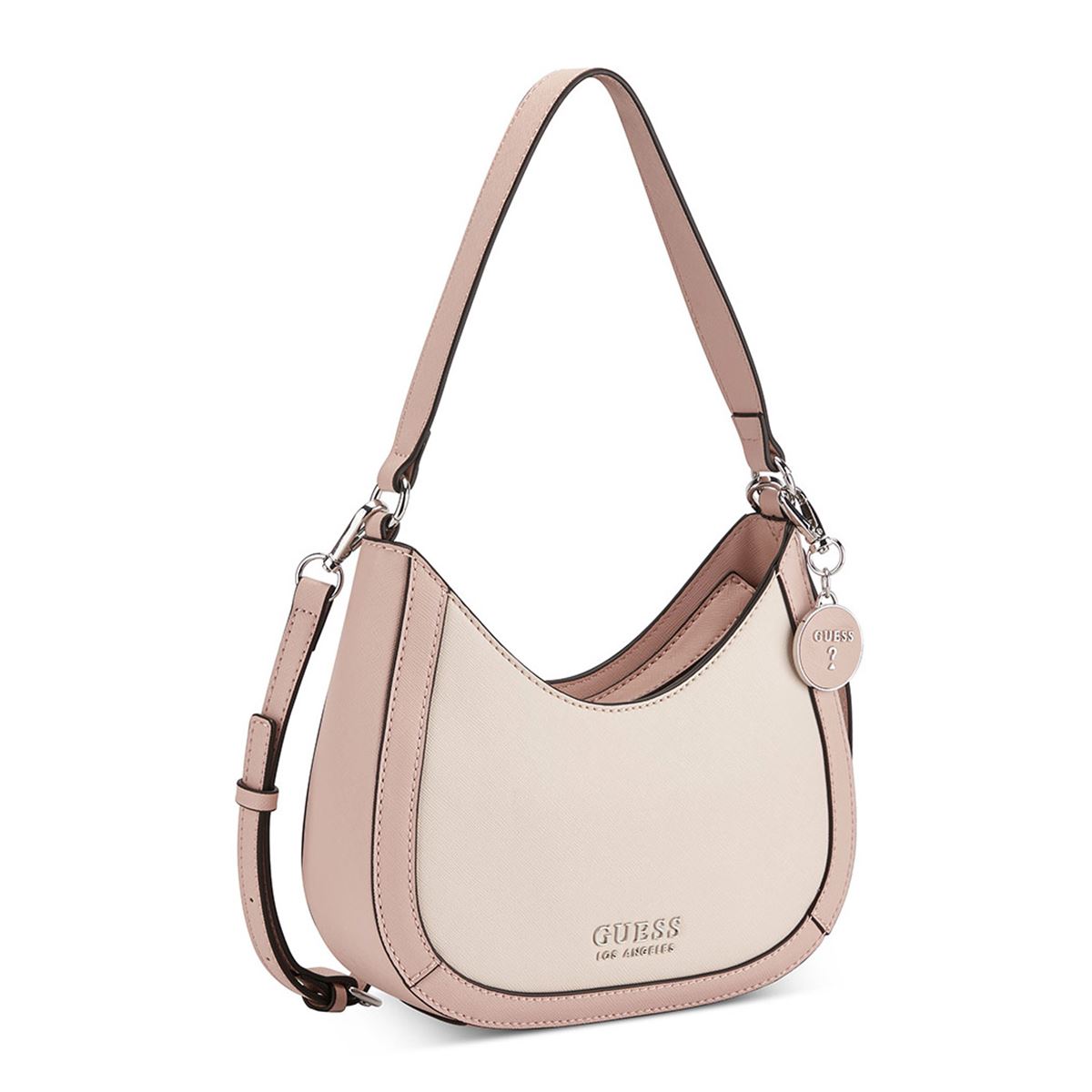 Bolsa Guess Factory Estilo Crossbody En Color Rosa Multi Modelo Sf884612-Rsm
