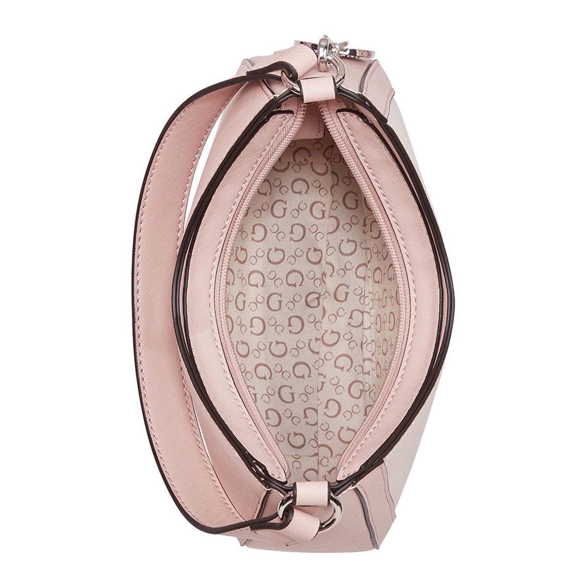 Bolsa Guess Factory Estilo Crossbody En Color Rosa Multi Modelo Sf884612-Rsm