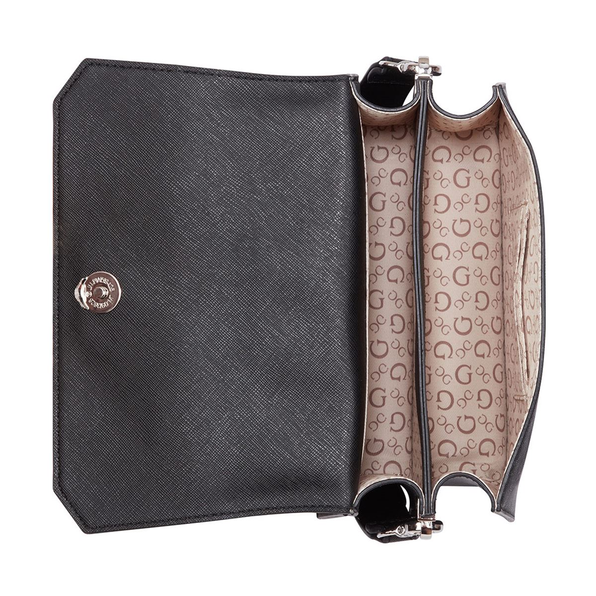 Bolsa Guess Factory Estilo Crossbody En Color Negro Modelo Sf885078-Bla