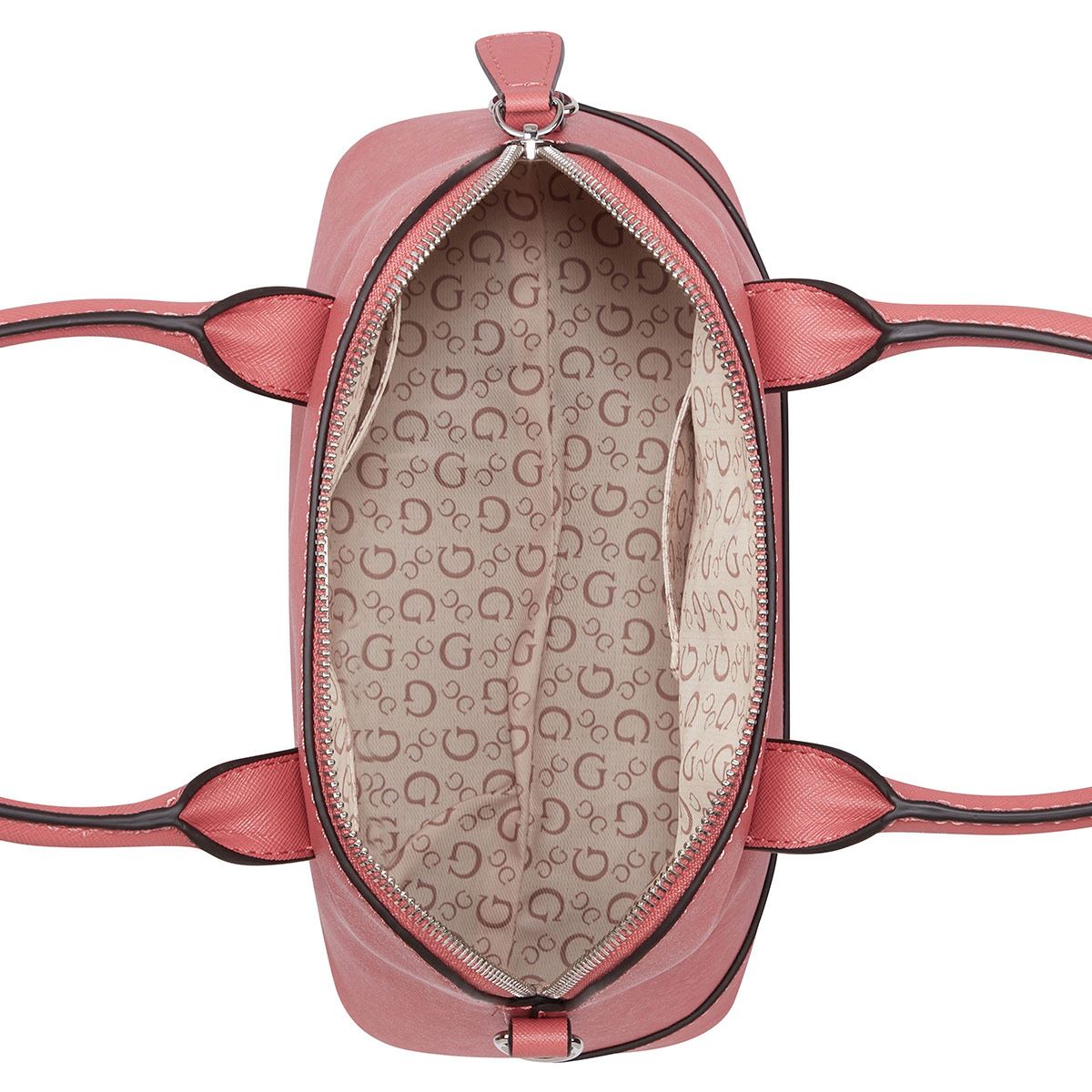 Bolsa Guess Factory Estilo Small Satchel En Color Rojo Claro Modelo Sf885905-Wat