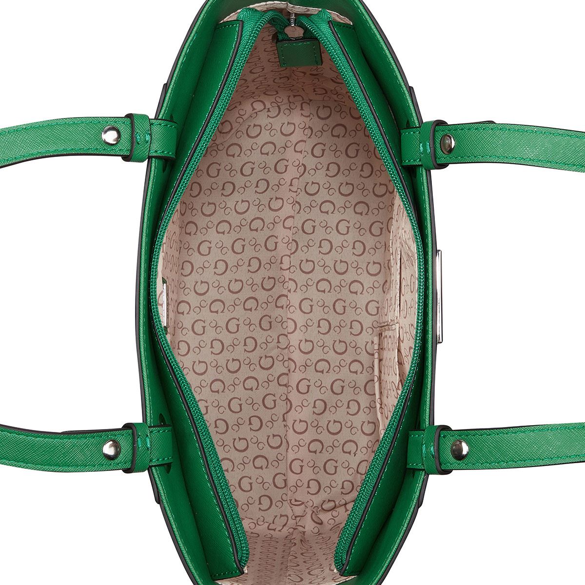 Bolsa Guess Factory Estilo Carryall En Color Verde Modelo Sf887023-Cac