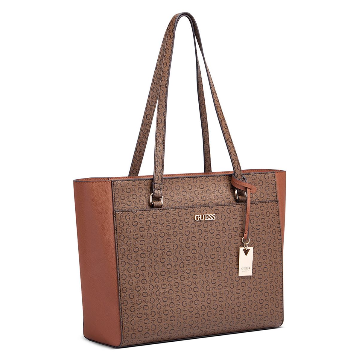 Bolsa Guess Factory Estilo Tote En Color Café Modelo Sg885125-Coc